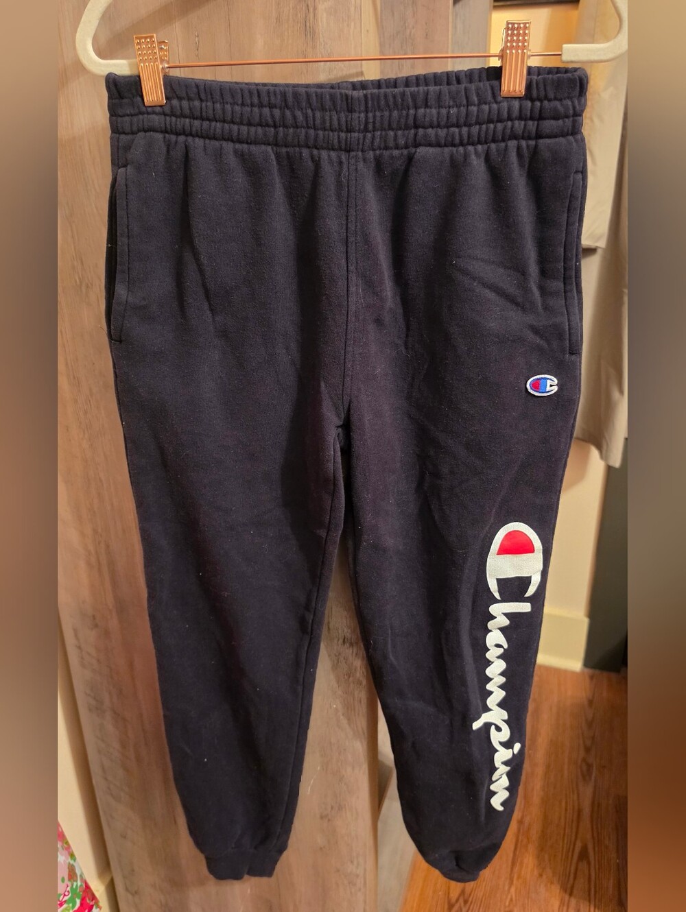 Champion Kids Black Logo Jogger Sweatpants